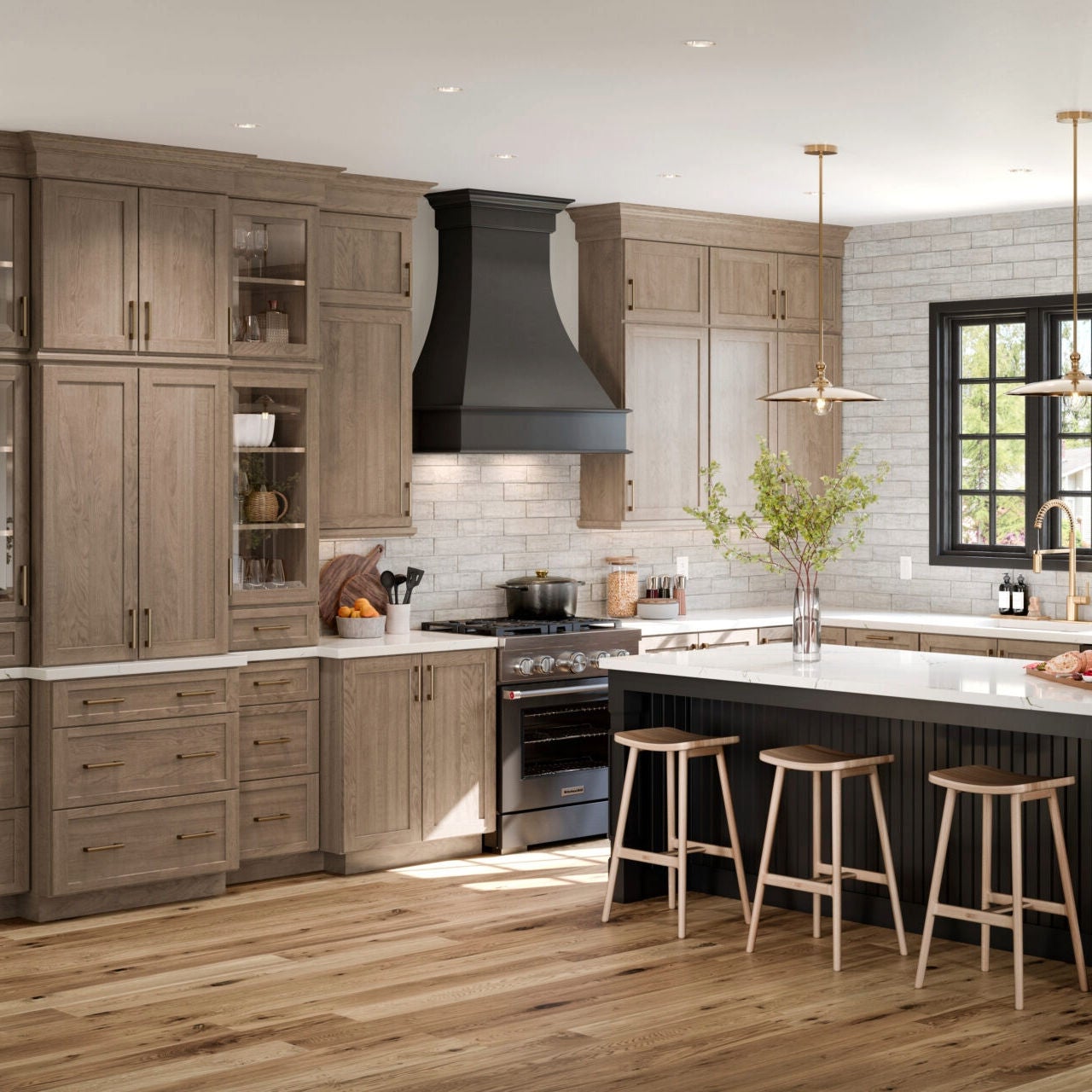 Kitchen Image: Sonoma Maple Almond and Painted Black Kitchen